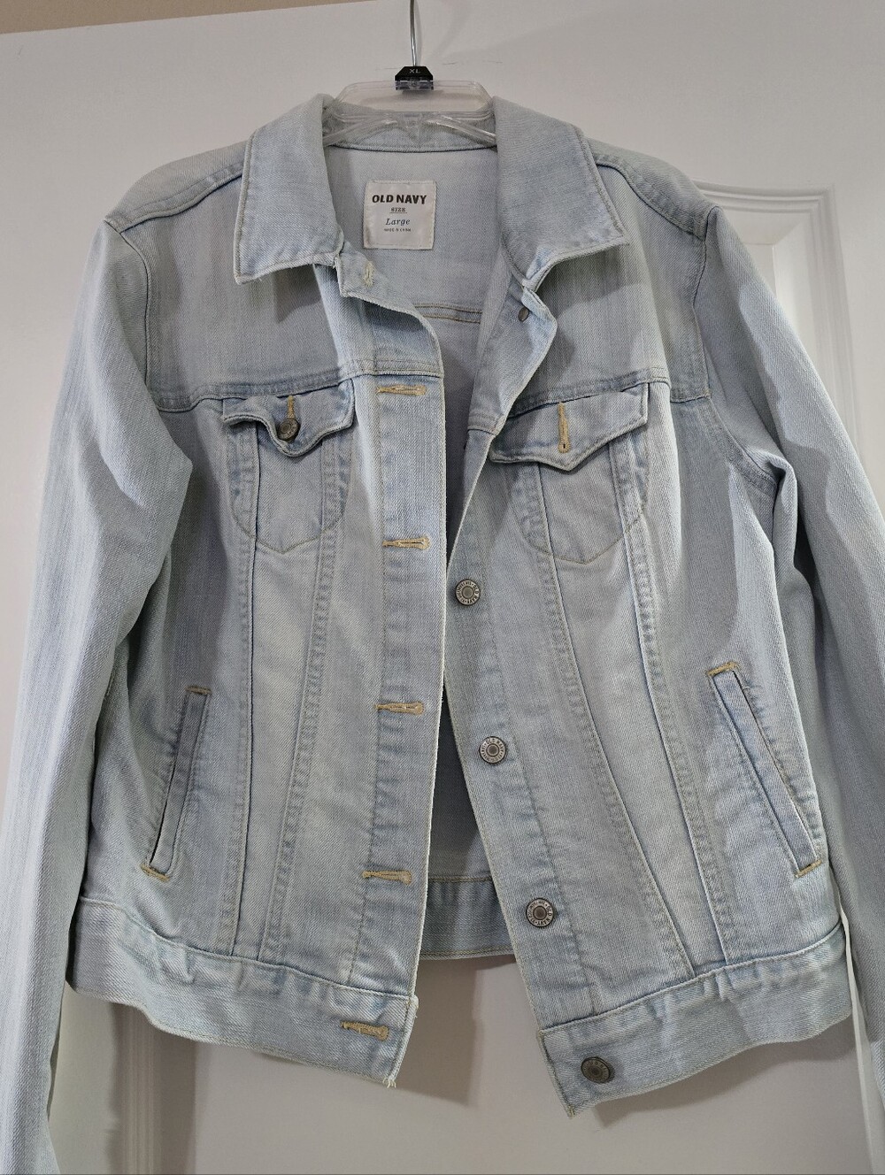 Old Navy Light Wash Denim Jacket - Pale Blue Trucker